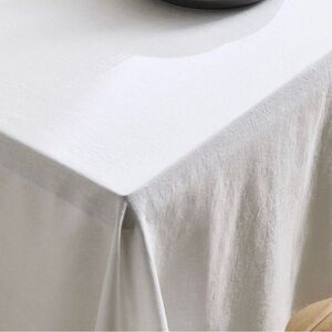 West Elm Soft White Linen Tablecloth